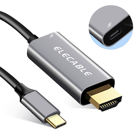 USB C to HDMI Cable with Charging Port